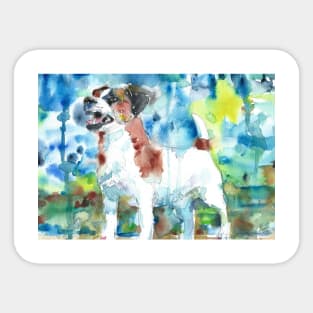 JACK RUSSELL TERRIER - watercolor portrait .2 Sticker